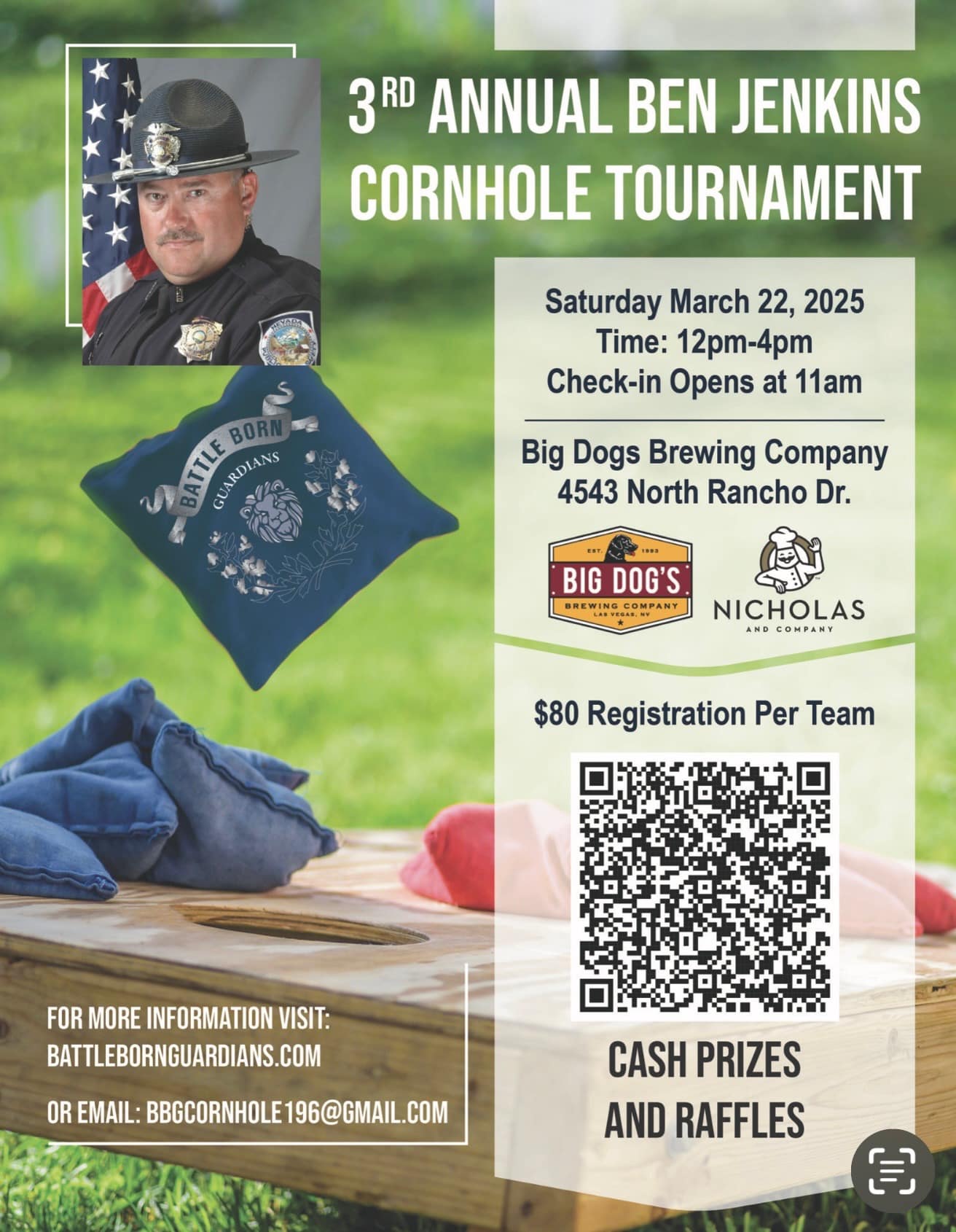 Battle Born Guardians Fundraiser Cornhole Tournament!
