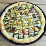 Pizza of the month - Pesto Caprese Pie!